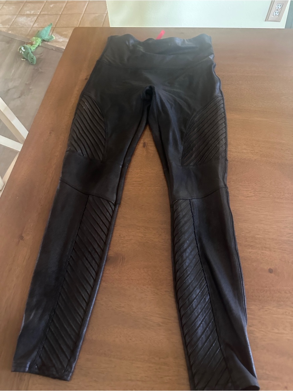 SPANX Black Moto-Style Skinny Jeans